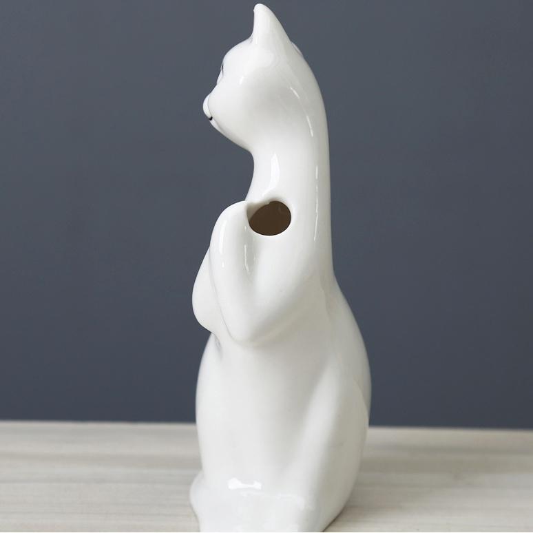 Ваза с милым котом, настольные украшения, керамическая ваза для гидропоники, горшок для растений, бутылка для ароматерапии, домашний декор, украшение для сада