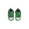 Jordan Air Jordan 1 TD Leather Slip Resistant Anti Kick High top Toddler Shoes Green White Infant And Toddler BQ7196-301