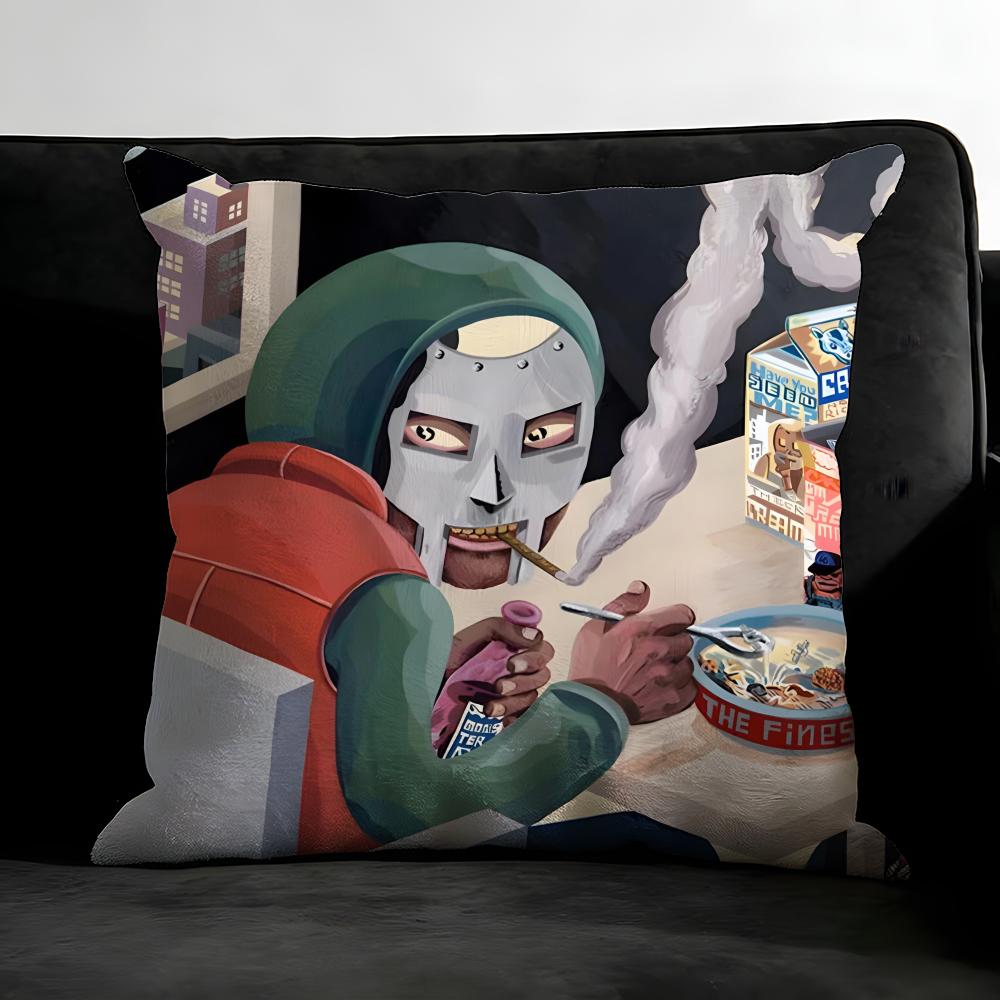 MF DDoom MadlibB Singer Cushion Cover Pillowcase Ultra Soft Skin Friendly Fabric Cloud Like Comfort Concealed Zipper