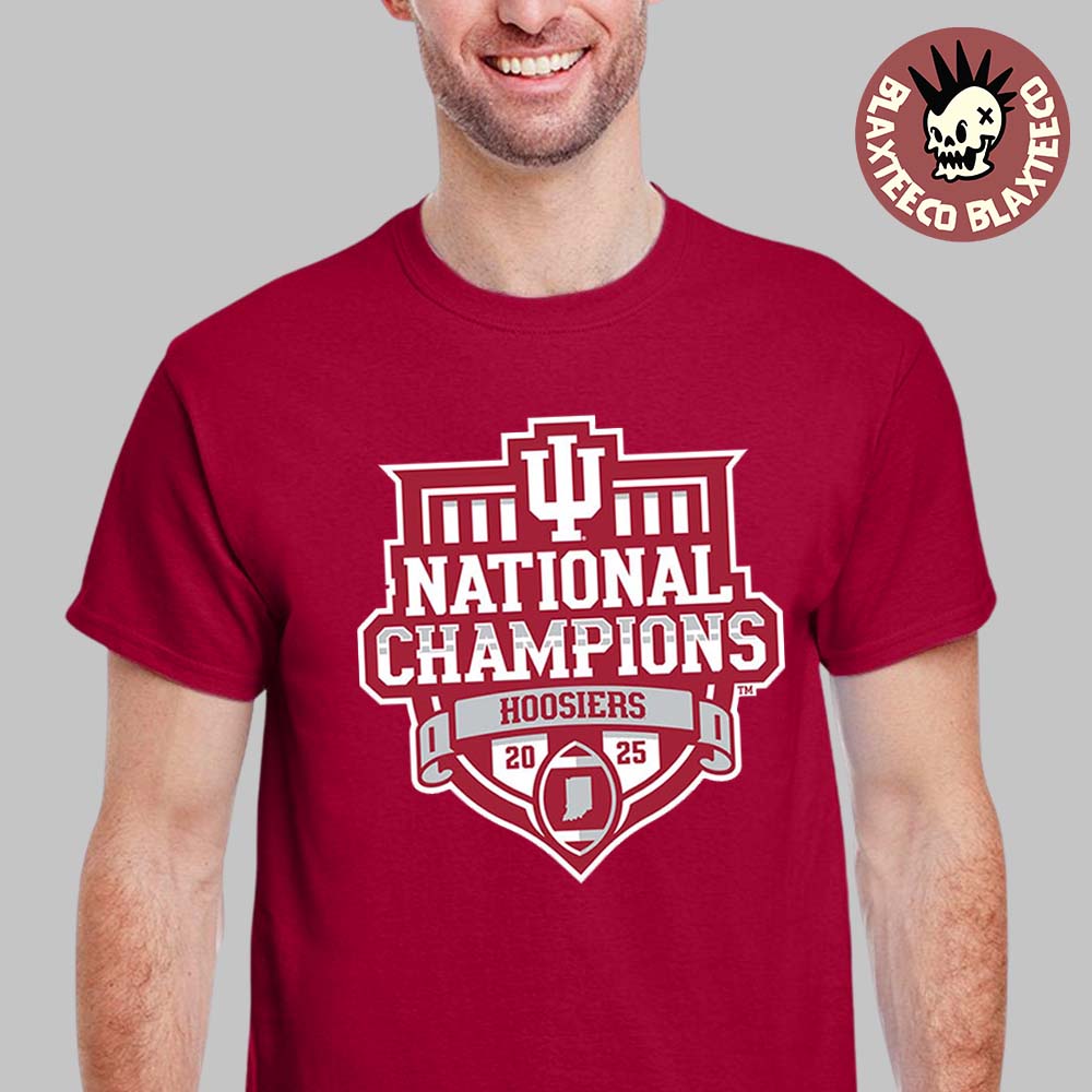 Indiana Hoosiers 2025 2026 CFP National Champions Shield Logo T-Shirt