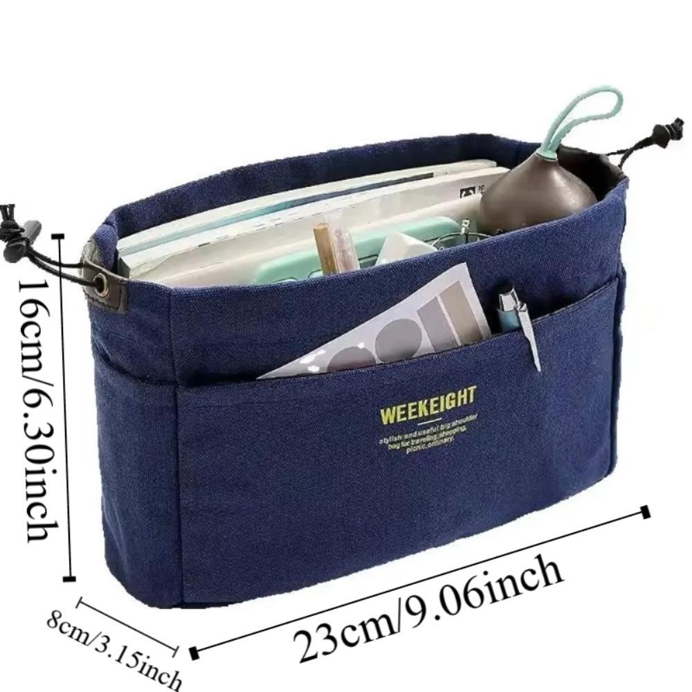 Легкая парусиновая сумка на шнурке, многокарманная косметичка, новая дорожная сумка для хранения