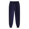 Unisex Warm Fleece Sweatpants - Plus Size, Solid Color, Casual Fitness Running Trousers