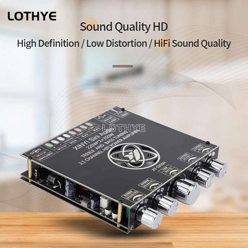 Bluetooth 5.1 220W*2+350W 2.1 Channel TPA3251D2 audio Power Sound Amplifier Board Module HIFI Treble Bass Subwoofer AMP S350H