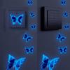 Blue Glow In The Dark Butterfly Wall Stickers Room Decoration Living Room Bedroom Wall Decals