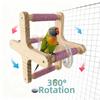 Sturdy 360° Rotatable Rotating Bird Perch DIY Hanging Interactive Bird Wood Wear Resistant Bird Training Stand Bird Play