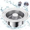 Bouncing 3 in 1 Kitchen Sink Drain Strainer Kitchen Sink Stopper  for US Standard 3-1/2" Drain