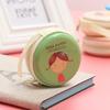 1Pc Creative Circular Coin Wallet Cartoon Girl Storage Box Earphone Cable Mini Zipper Bag