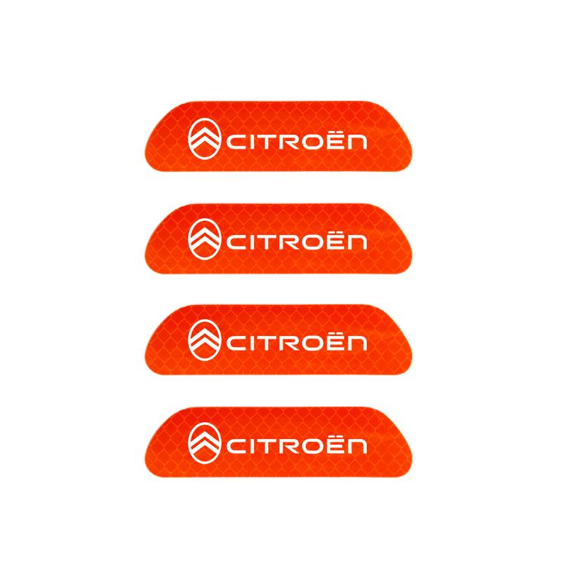 Car Door Reflective Sticker Tail Warning Sticker Auto Accessories For Citroen C5X e-C4 X e-C3 C4 C3 C5 Berlingo C-Elysee C1 C6