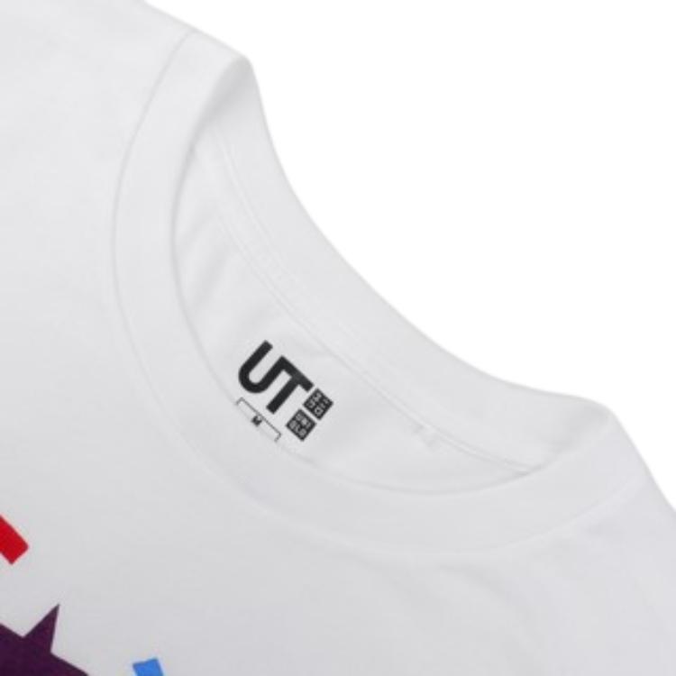 Uniqlo × Мужская футболка с принтом One Piece, облегающая, прямого кроя, с круглым вырезом, с короткими рукавами, Топы Белый 422343-00
