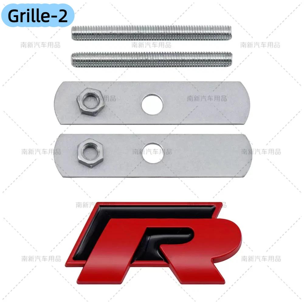 3D Metal R Emblem Car Trunk Badge Sticker for G-olf R Line P-olo P-assat J-etta T-ouareg