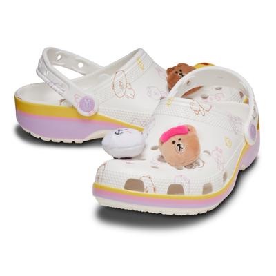 Унисекс Crocs Классические кроксы 209480 100 Сандалии Шлепанцы Джиббитц Line Friends