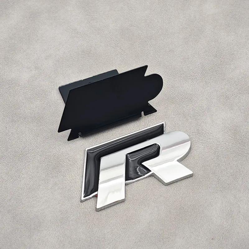 3D Metal R Line R Logo Front Grill Emblem Car Rear Trunk Sticker For Volkswagen VW R Line Golf 4 5 6 7 Touran Polo Accessories zd6