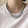 Elegant Silver Gray Pearls Necklace Stunning Silver Gray Pearls Necklace Unique Neck Chain For Memorable Occasions