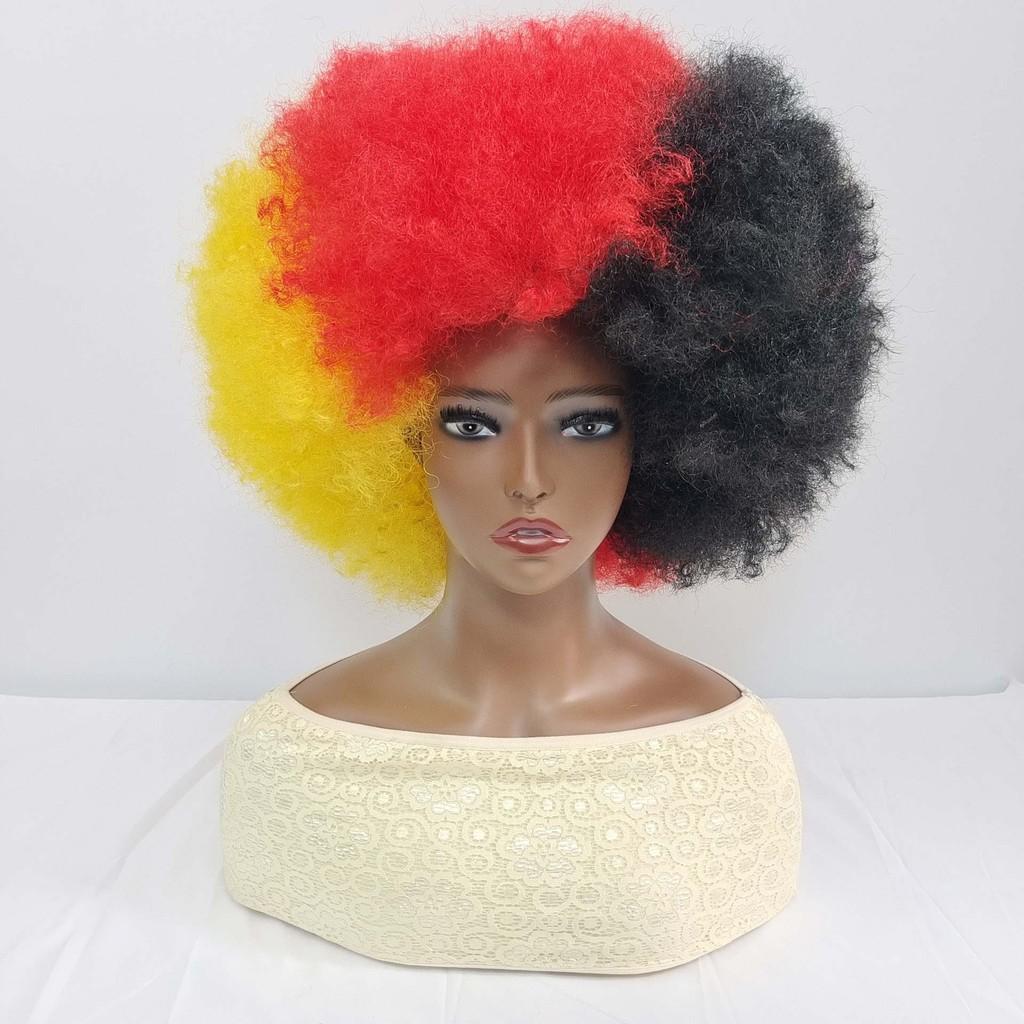 Afro Wig With Colorful Mix For Women And Teens Synthetic Hair