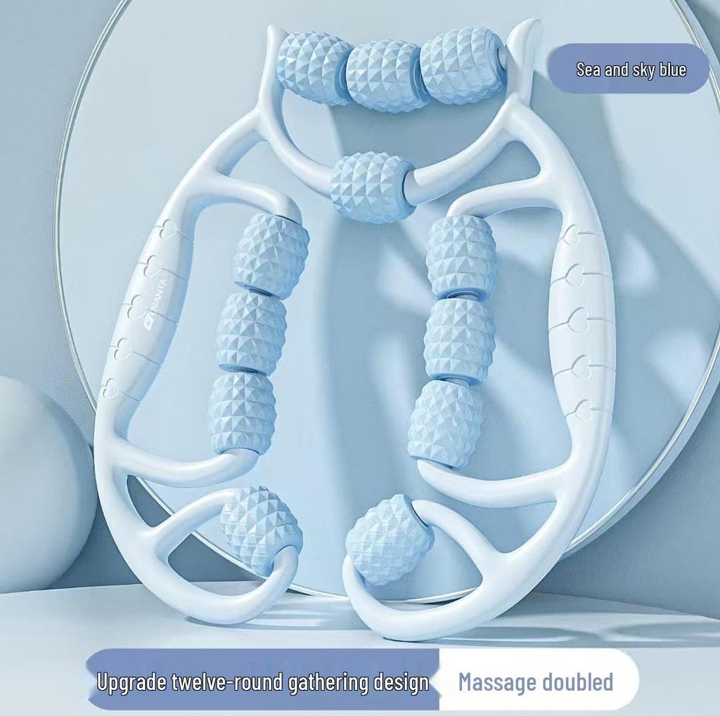 12-колесный пенороликовый массажер для ног - инструмент для расслабления мышц и похудения для йоги