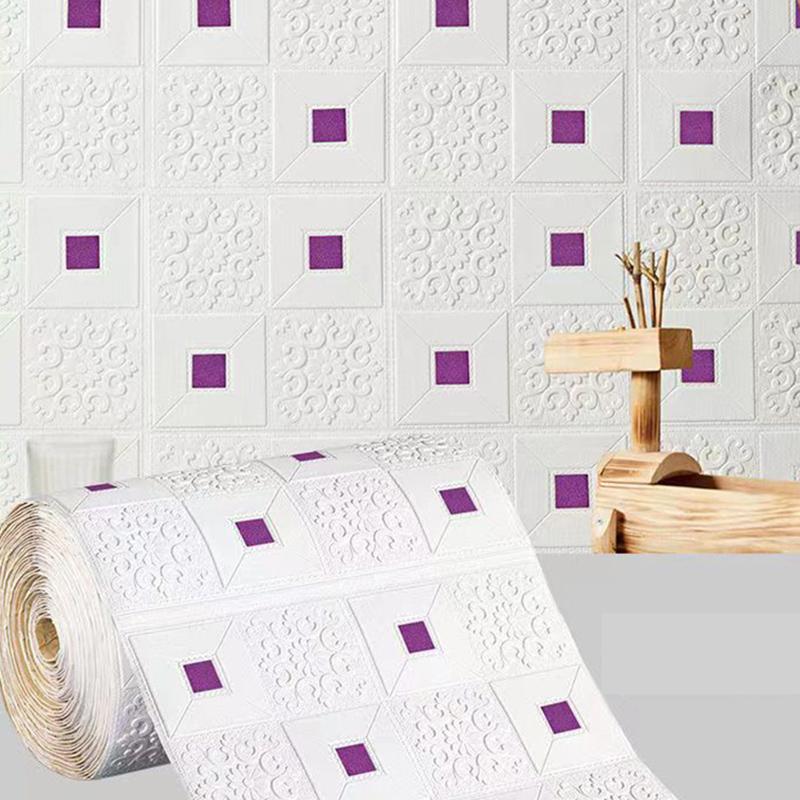 Home Decorations Classic Self-adhesive Wallpaper Brick Pattern Foam Waterproof Wall Stickers 3D 1pcs 70cmX1m DIY