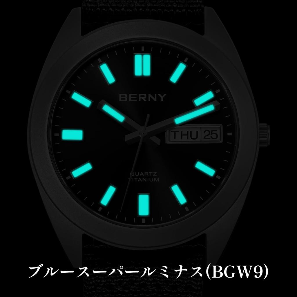 BERNY Часы из титана для японских кварцевых часов Titanium Analog Quartz 10ATM Water Super Luminous Men, мужские часы, мужские часы, механизм, часы, устойчивые,