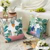 Botanical House Plants Boho Retro Vase Cushion Cover Natural Linen Organic Fabric Double-Sided Printing Breathable Home Decor