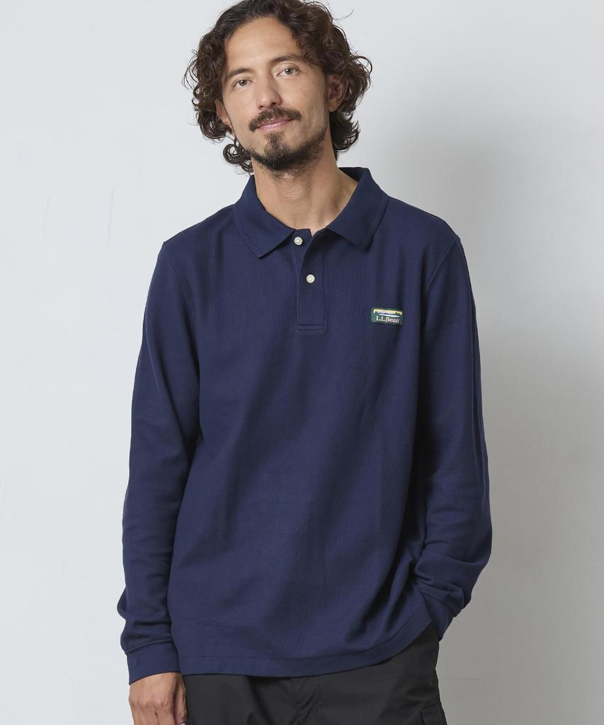 Мужская рубашка-поло L.L.Bean Premium Double L, с длинным рукавом, с этикеткой с логотипом Katahdin, японский крой