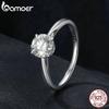 Bamoer 1.0CT Moissanite Ring D Color VVS1 EX Lab Diamond Wedding Ring for Women Engagement 925 Sterling Silver Fine Jewelry Gift