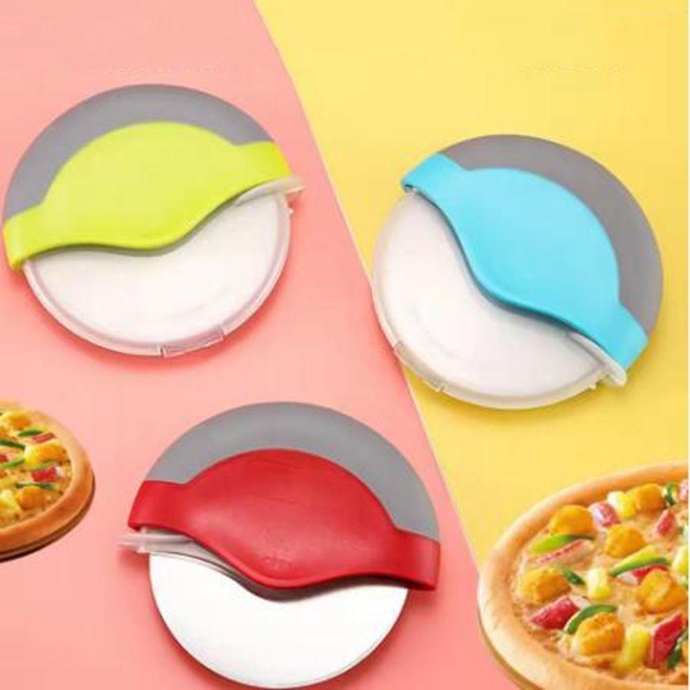 Stainless Steel Pizza Cutter Round Rotating Pizza Cutting Slicer Creative Pizza Slicer for Home