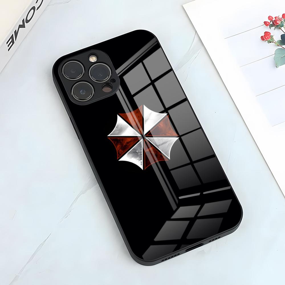 Чехол для телефона Resident Evil Umbrella для iPhone 17 Pro Max 15 Pro 16 14 Plus 12 13 Mini 11 Pro Ударопрочный стеклянный чехол