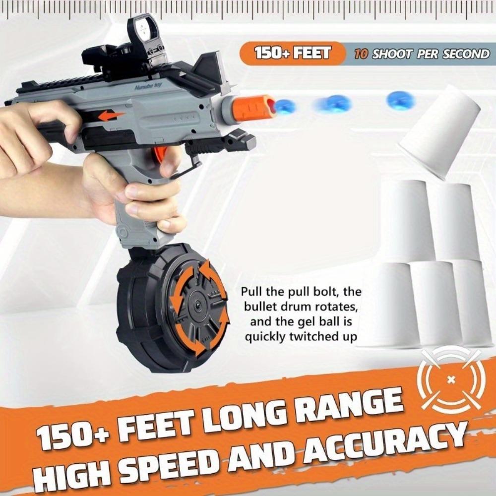 Игрушечный гелевый пистолет, детский пистолет с мягкой пулей, подходит для 14 мальчиков, девочек и взрослых, игра на открытом воздухе, искусственный пистолет, игрушечный пистолет, оснащенный батареей