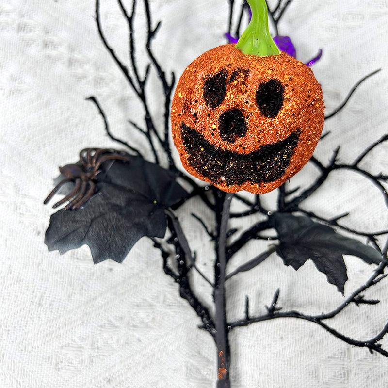 1PC Props Pumpkin Single Branch Sprigs Artifical Flower Ornament Halloween Decoration Home House