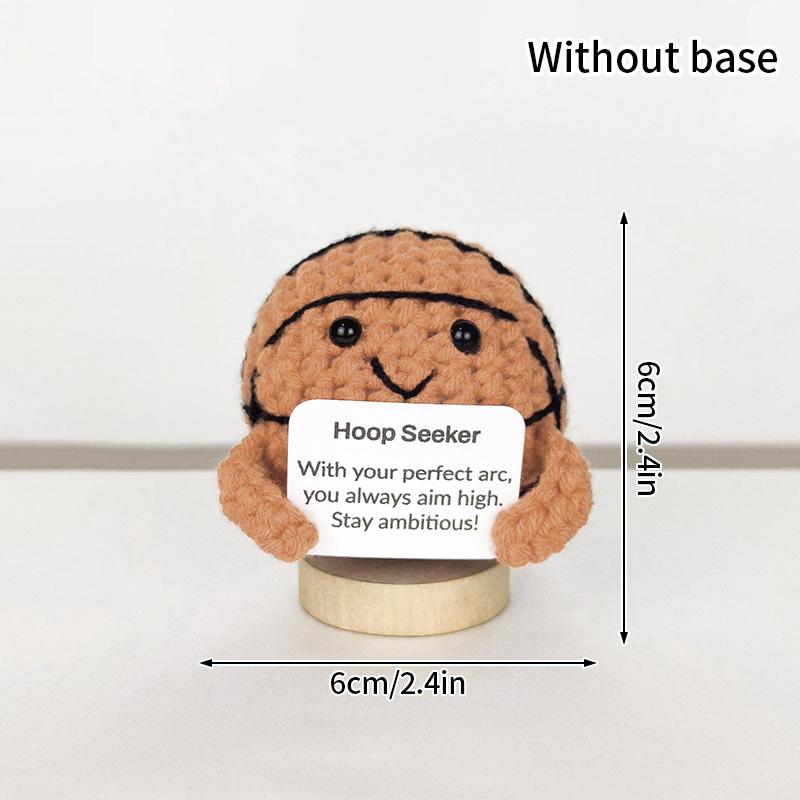 Positive Potato Desk Accessories Crochet Ornament Kawaii Woven Figurine Desktop Offices Accessories Gift for Children Room Decor