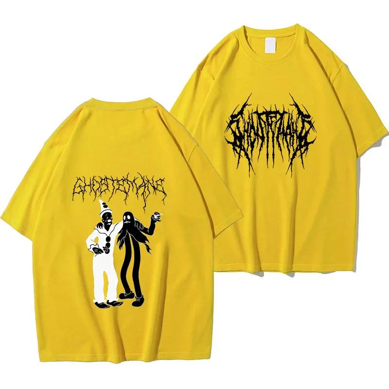 Мужская футболка с графическим принтом Ghostemane, модная футболка в стиле хип-хоп, металл, рок, готика, уличная футболка больших размеров для мужчин