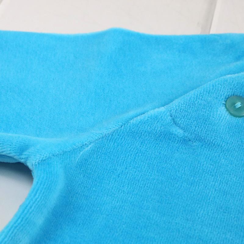 Футболка с длинным рукавом для мальчика и девочки, топы с круглым воротником, бархатная, зимняя, весенняя, толстая, теплая, на пуговицах, детская одежда, толстовка, одежда для младенцев