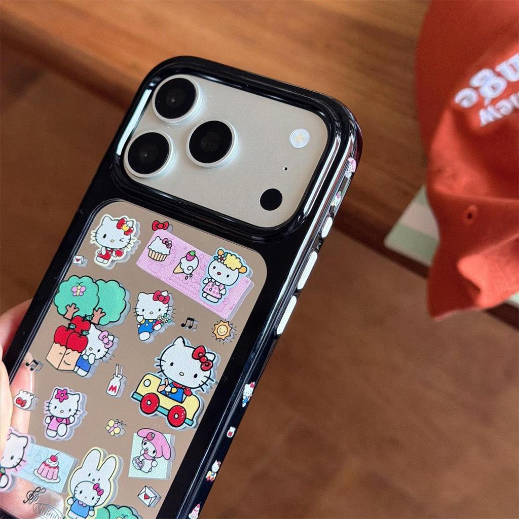 Зеркало бокового вида Милый кот Чехол для iPhone 14/13 Pro Max Защита от падения
