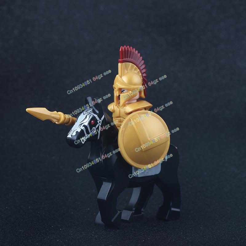 Фигурки Средневековья Рыцари Боевой конь Тяжелая кавалерия Воины Боевой конь Строительные блоки Кирпичики Игрушки Для детей подарок