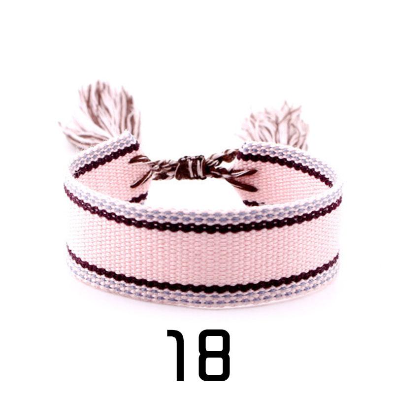 Женская мода ювелирные изделия подарок красочный декоративный узор вышитый ручной работы плетеный браслет в стиле бохо