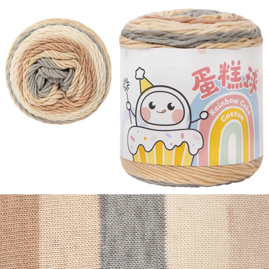 Пряжа для вязания Градиентная пряжа для торта Мягкая пряжа Градиентная пряжа для вязания крючком Хлопковая пряжа Пряжа Fairyland Rainbow Аксессуары для вязания