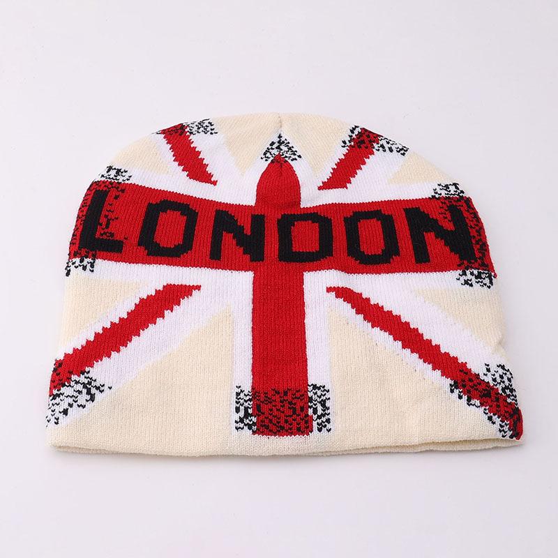 New jacquard knitted cold hat rice flag fashion trend warm wool hat European and American pullover hat