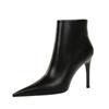 Elegant Luxurious 2024 Autumn Winter Boot European American Style Fashionable Sexy Slim High Heeled Pointed Women's Short Boots