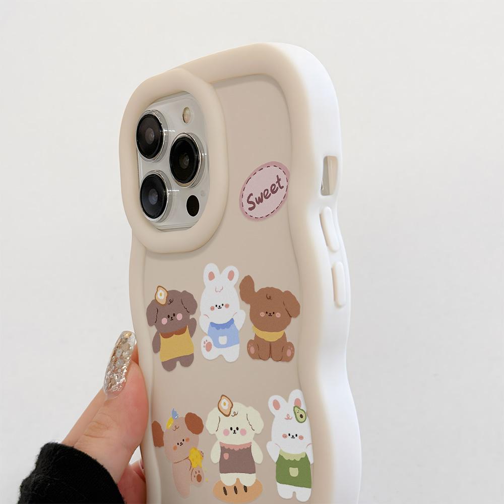 Чехлы для мобильных телефонов iPhone 11 13 XR 15 Pro Max 12 14 Pro Max Чехол для iPhone 16 7 Plus 8 Plus XS Max 15 Plus Macaron Cartoon Cute Anti-Drop Водонепроницаемый