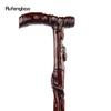 Brown Cicada Bamboo Wooden Single Joint Fashion Walking Stick Decorative Cospaly Cane Halloween Mace Crutch  Wand Crosier 92cm