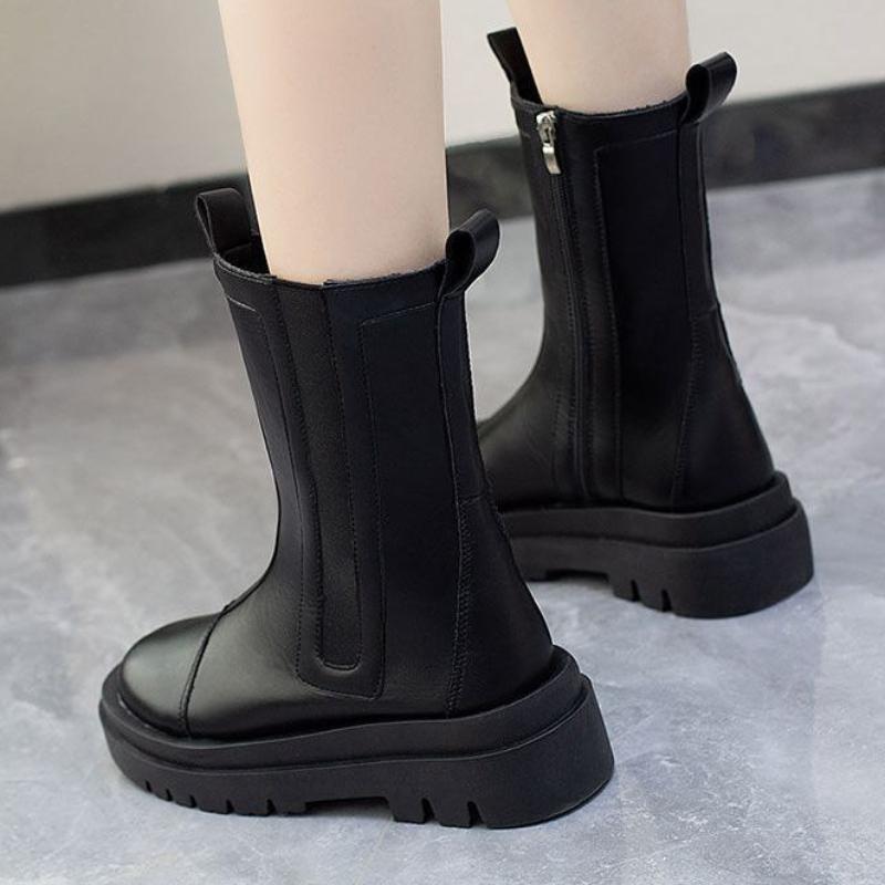 Модные короткие туфли для женщин, массивные байкерские женские ботильоны, обувь с круглым носком, кроссовки «Челси», спортивная платформа, белый, горячий ПУ