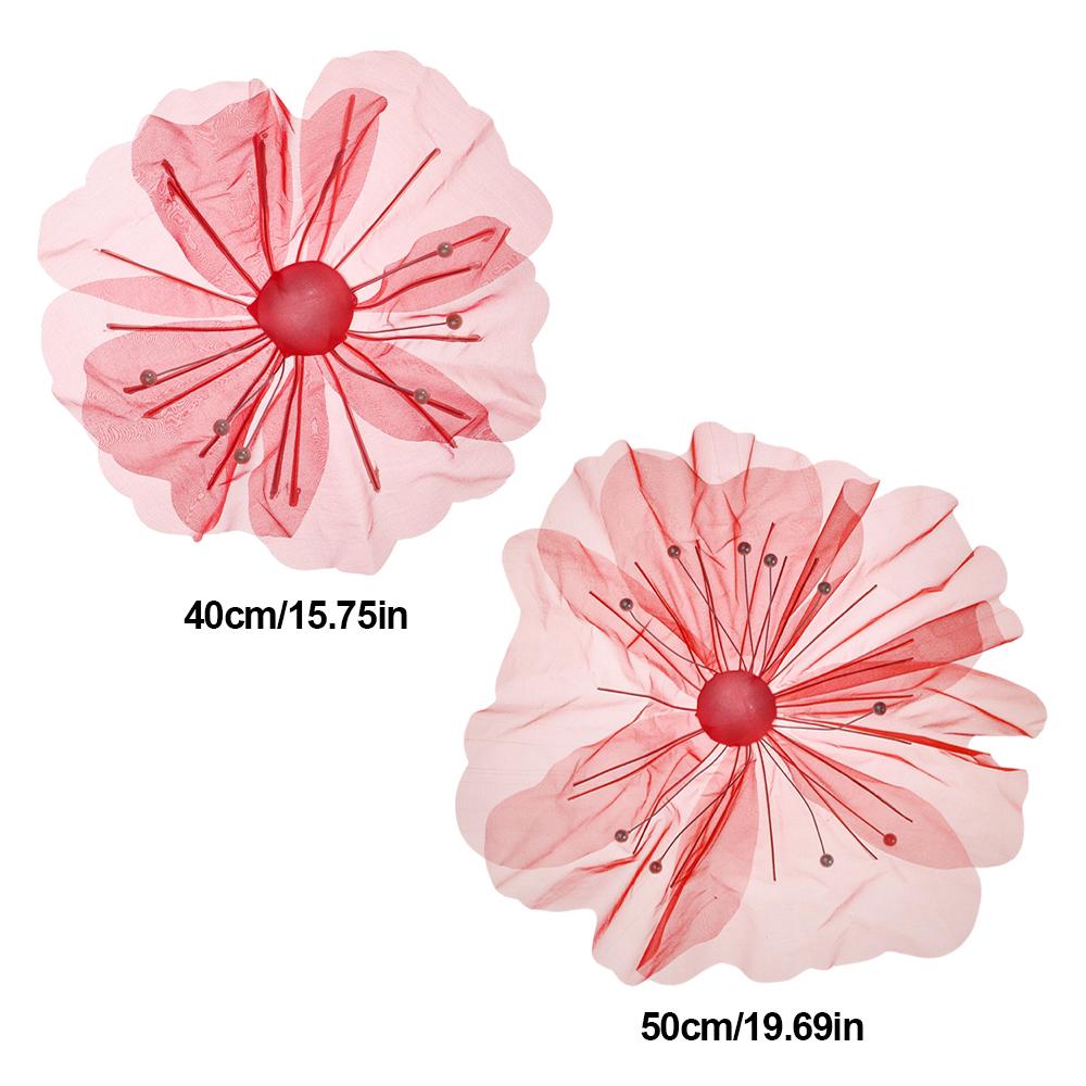 Hollow Design Large Artificial Flower Silk Material 3D Poppy Flower Silk Flower  Floral Arrangement