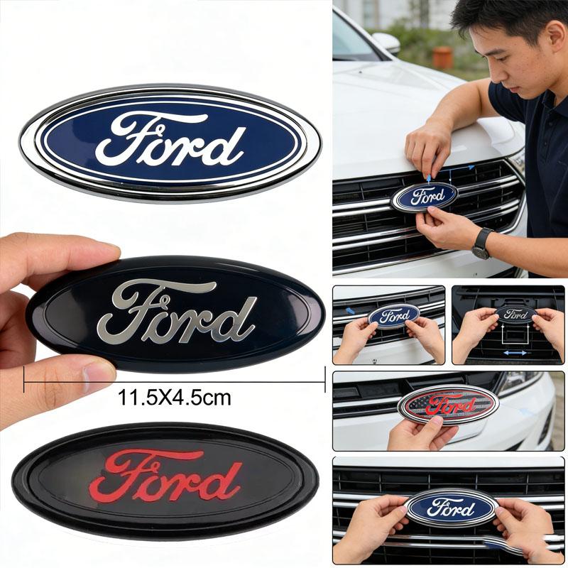 11,5x4,5 см Наклейка-эмблема с логотипом на задний багажник автомобиля для Ford Kuga Edge Escape F150 Ecosport Fiesta Ranger Mustang Mondeo Fusion Focus