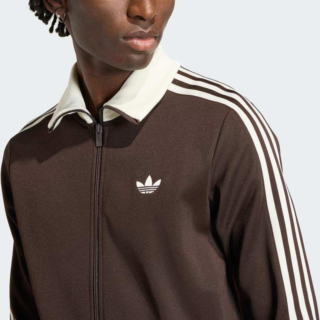 adidas Мужская куртка-бомбер Originals с полосатой стойкой, длинным рукавом, приталенного кроя, на молнии, артикул KE1665