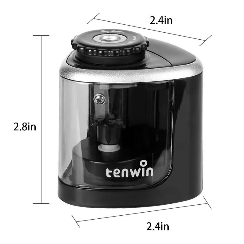 Tenwin 1pc Electric Single Hole Pencil Sharpener, Suitable For 6-8mm Pencils, School/office Quick Sharpener (excluding Battery)