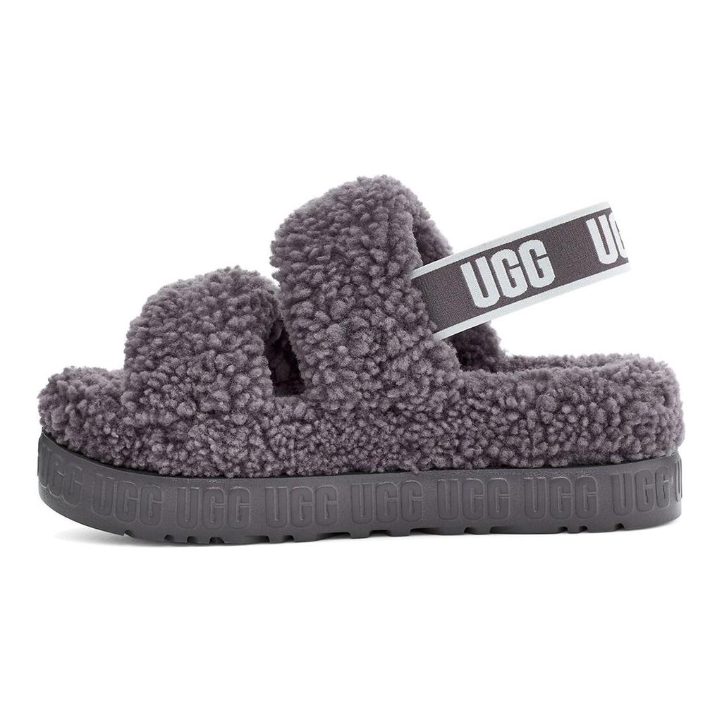 UGG О, сандалии Fluffita Серые Женские 1120876-SHA
