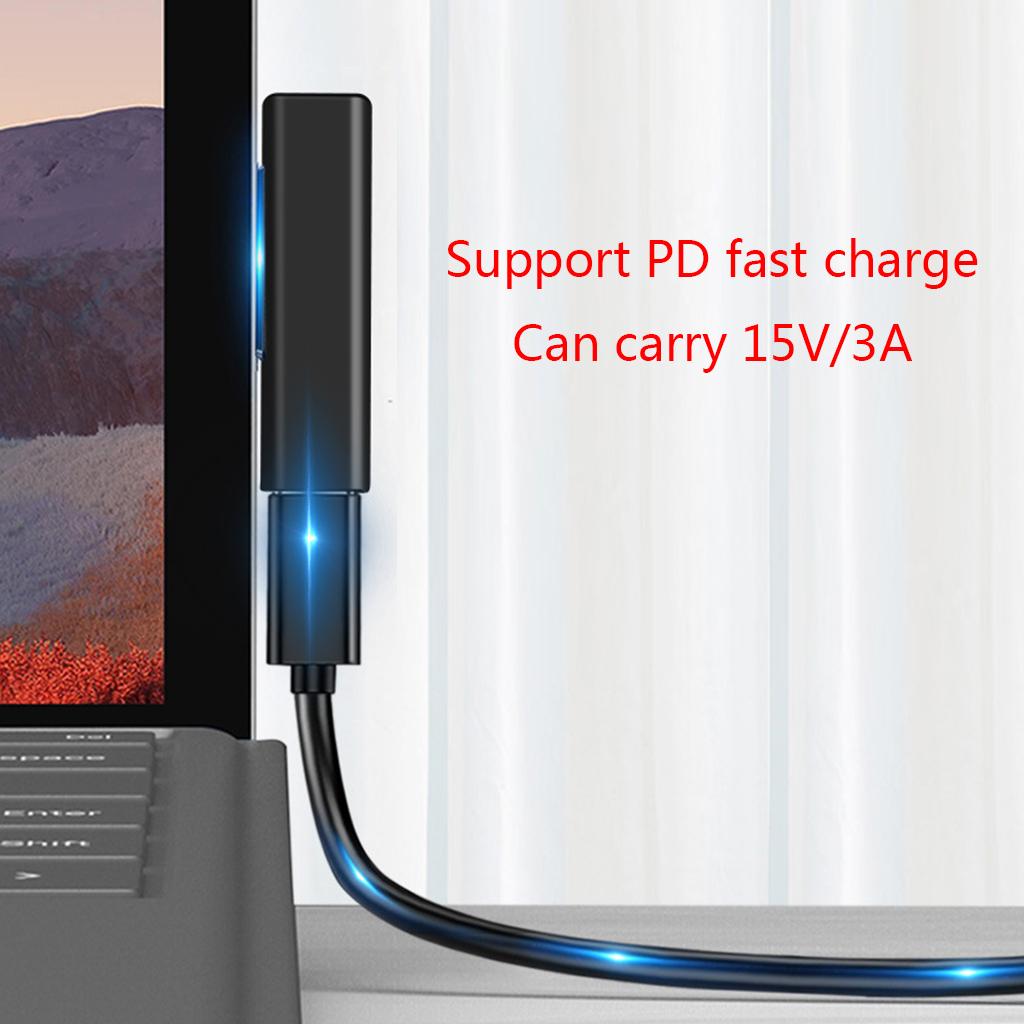 Магнитный адаптер питания USB Type C для преобразователя головки USB C Female для Surface Pro 3 4 5 6 Surface Book USB C Адап