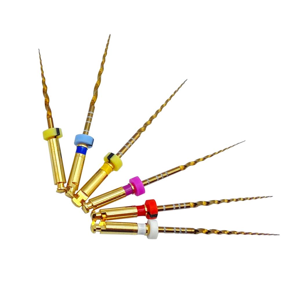 Зубной файл корневого канала, золотые эндодонтические суперфайлы, золотые эндодонтические файлы, 25 мм, никель-титан