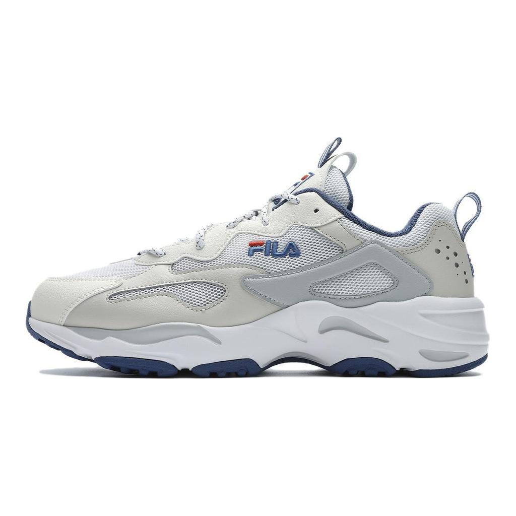 Fila Tracer Устойчивые к истиранию, Дышащие, Легкие Низкие Повседневные Кроссовки Мужские Бело-Серые F12M422113FWL