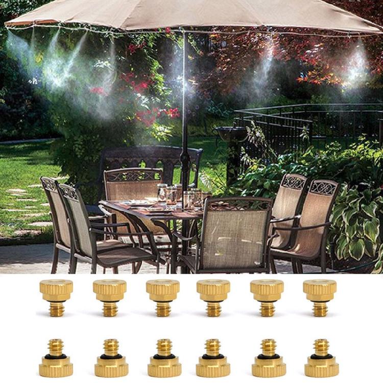 6x Cooling System Low Pressure Spray Misting Nozzle Outdoor Anti-drip Fogging