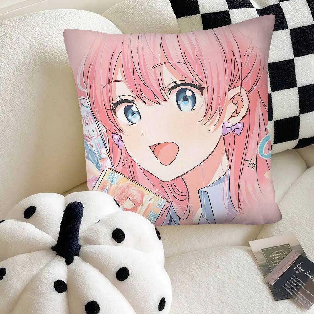 Slice Anime Watanare Pillow Case Fashion Square Pillowcase Bedroom Sofa Room Ins Decoration Leisure